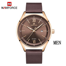 Load image into Gallery viewer, Top Luxury Brand NAVIFORCE Couple Watches Mesh steel Quartz Clock Male Waterproof Men Women Lover's Wristwatch Relogio Masculino