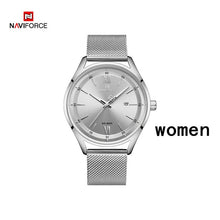 Load image into Gallery viewer, Top Luxury Brand NAVIFORCE Couple Watches Mesh steel Quartz Clock Male Waterproof Men Women Lover's Wristwatch Relogio Masculino