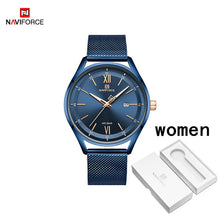 Load image into Gallery viewer, Top Luxury Brand NAVIFORCE Couple Watches Mesh steel Quartz Clock Male Waterproof Men Women Lover's Wristwatch Relogio Masculino