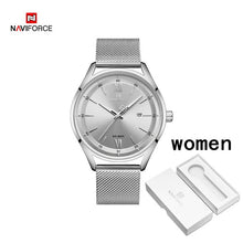 Load image into Gallery viewer, Top Luxury Brand NAVIFORCE Couple Watches Mesh steel Quartz Clock Male Waterproof Men Women Lover's Wristwatch Relogio Masculino