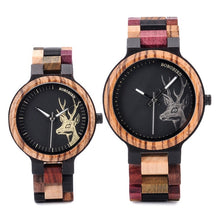 Load image into Gallery viewer, Reloj Mujer BOBO BIRD Wooden Couple Watch Men Women Valentine Birthday Anniversary Custom Wristwatch Special gift dropshipping