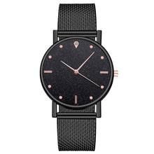 Load image into Gallery viewer, Montre femmes robe en acier inoxydable bande analogique Quartz montre-bracelet mode luxe dames or Rose montre horloge analogique
