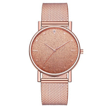 Load image into Gallery viewer, Montre femmes robe en acier inoxydable bande analogique Quartz montre-bracelet mode luxe dames or Rose montre horloge analogique