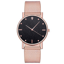 Load image into Gallery viewer, Montre femmes robe en acier inoxydable bande analogique Quartz montre-bracelet mode luxe dames or Rose montre horloge analogique