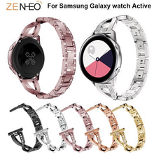 Load image into Gallery viewer, Women's bracelet metal watch band strap For Samsung Galaxy watch Active Watch Wristband Rhinestone Replacement watches straps