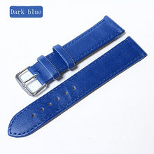 Load image into Gallery viewer, 11 colors women's Watchbands Leather watch strap stainless steel buckle belt buckle, 12.14,16.18,20mm
