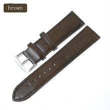 Load image into Gallery viewer, 11 colors women's Watchbands Leather watch strap stainless steel buckle belt buckle, 12.14,16.18,20mm
