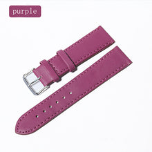 Load image into Gallery viewer, 11 colors women's Watchbands Leather watch strap stainless steel buckle belt buckle, 12.14,16.18,20mm

