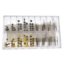 Load image into Gallery viewer, 170Pcs/Box Watch Crown Parts Replacement Assorted Dome Flat Head Watch Accessories Repair Tool Kit Accessories Tool Kits
