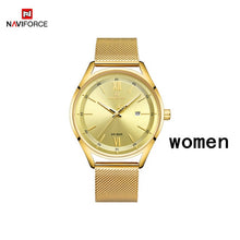 Load image into Gallery viewer, Top Luxury Brand NAVIFORCE Couple Watches Mesh steel Quartz Clock Male Waterproof Men Women Lover's Wristwatch Relogio Masculino
