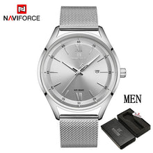 Load image into Gallery viewer, Top Luxury Brand NAVIFORCE Couple Watches Mesh steel Quartz Clock Male Waterproof Men Women Lover's Wristwatch Relogio Masculino
