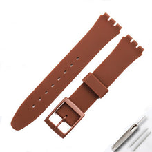 Load image into Gallery viewer, Watch accessories For Swatch silicone strap buckle 17mm19mm rubber strap men's and women's sports strap
