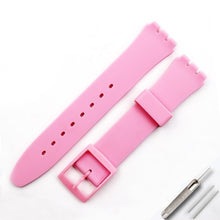 Load image into Gallery viewer, Watch accessories For Swatch silicone strap buckle 17mm19mm rubber strap men's and women's sports strap
