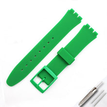 Load image into Gallery viewer, Watch accessories For Swatch silicone strap buckle 17mm19mm rubber strap men's and women's sports strap
