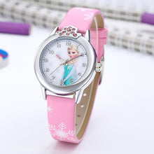 Load image into Gallery viewer, Elsa Watch Girls Elsa Princess Kids Watches Leather Strap Cute Children's Cartoon Wristwatches Gifts for Kids Girl
