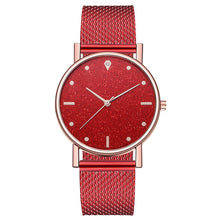 Load image into Gallery viewer, Montre femmes robe en acier inoxydable bande analogique Quartz montre-bracelet mode luxe dames or Rose montre horloge analogique
